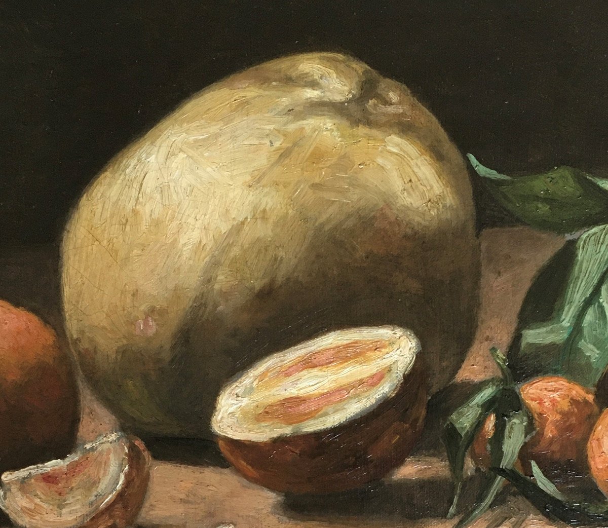 Jeremias Schill (Batavia , 1849- Bloemendaal, 1902). " Nature morte aux agrumes".-photo-3