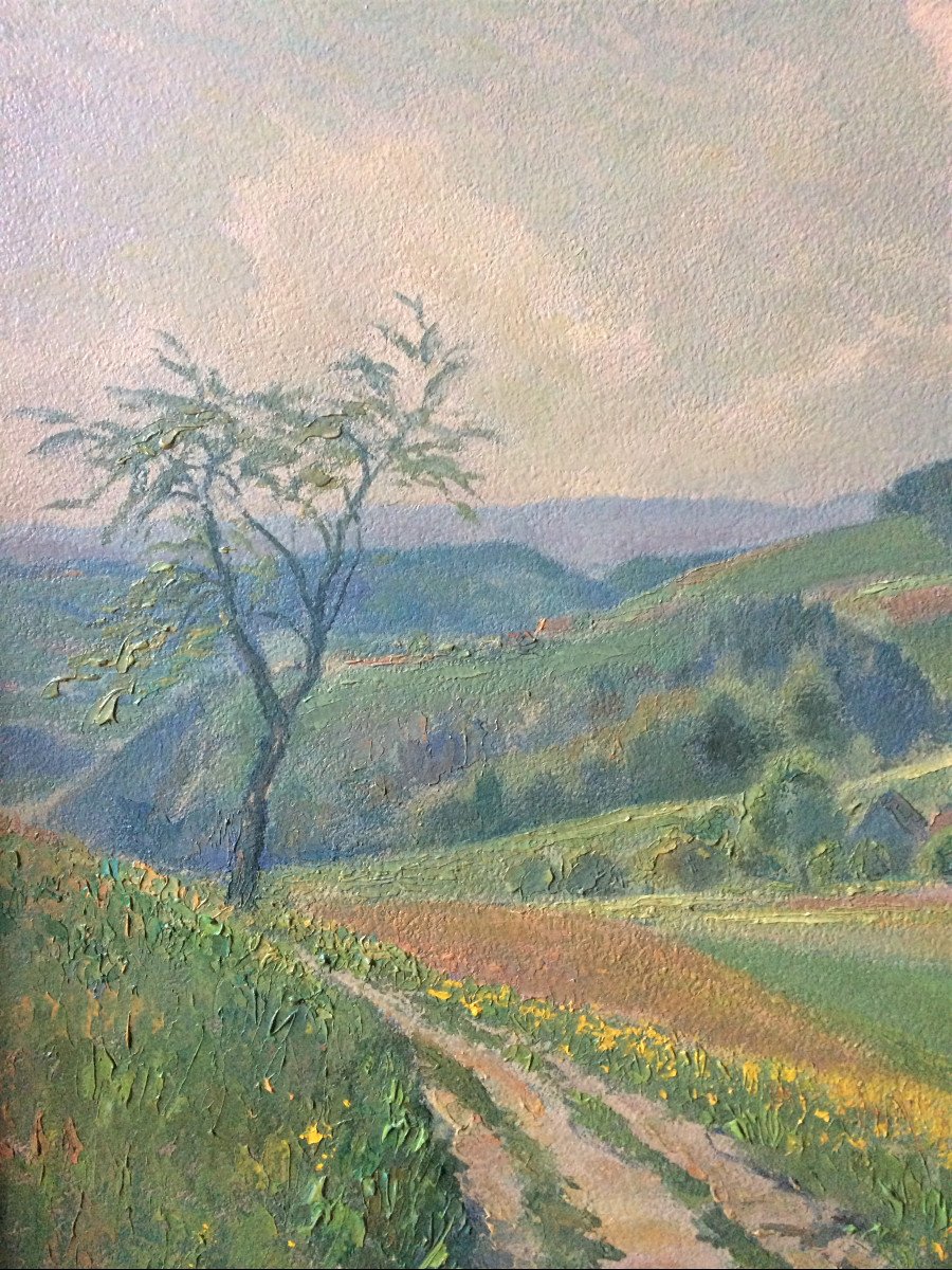 Gottfried Lüscher (1881-1975). " Paysage Alpin". 1945.-photo-3