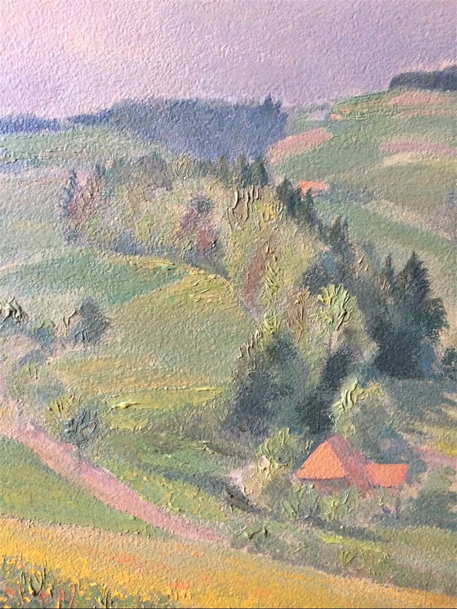 Gottfried Lüscher (1881-1975). " Paysage Alpin". 1945.-photo-4
