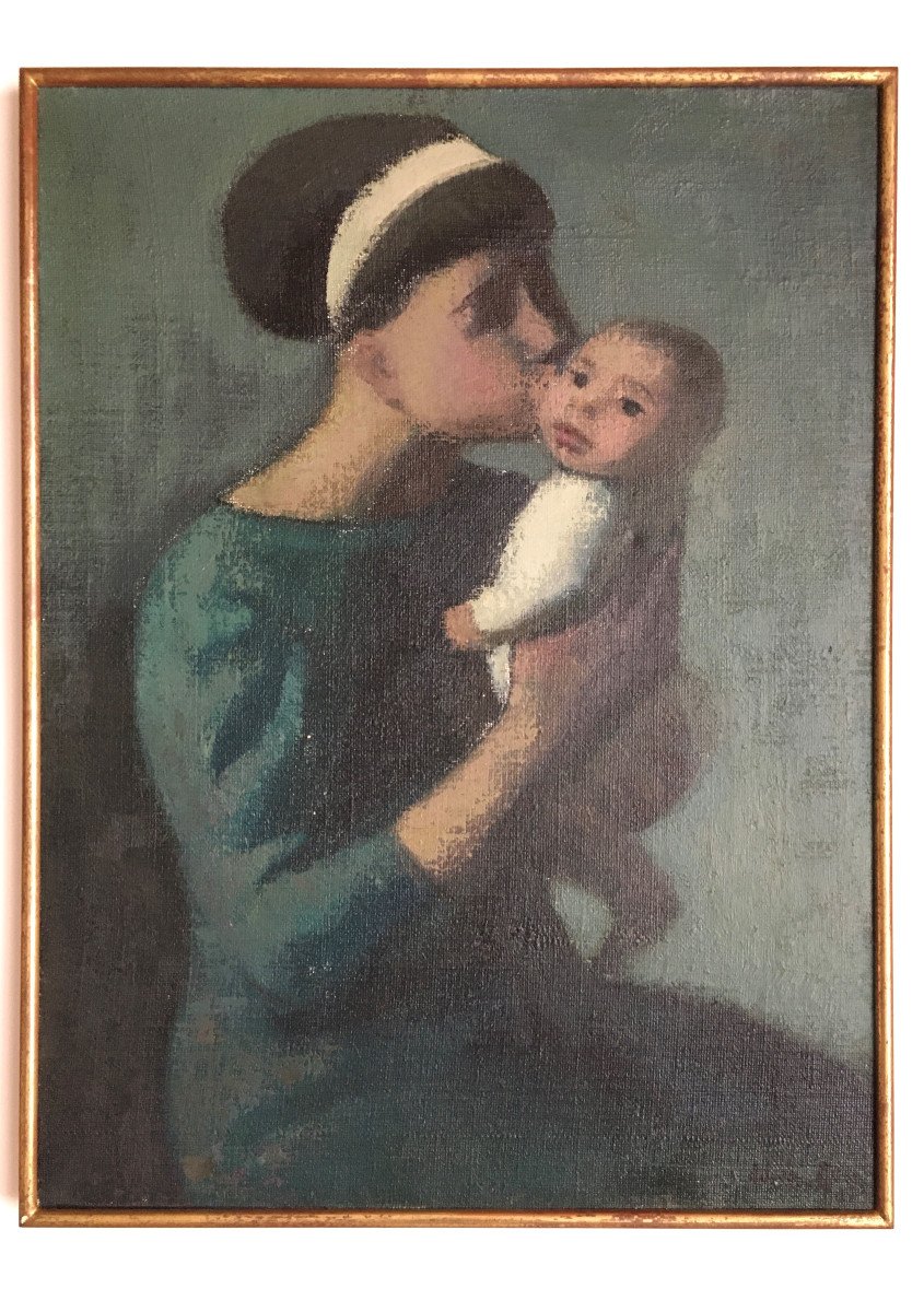 Adrian Rosa (granada, 1931). “mother And Child”. 1962.