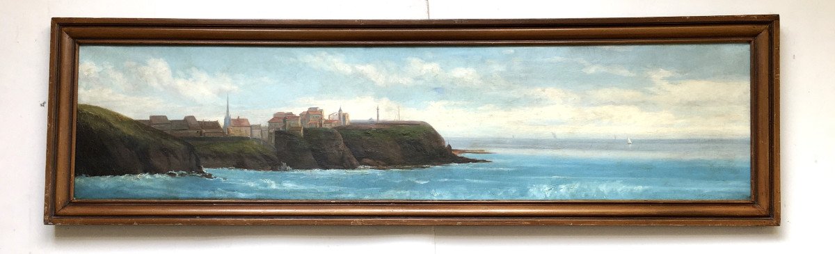 Panoramic View. Basque Coast. 19th Century.