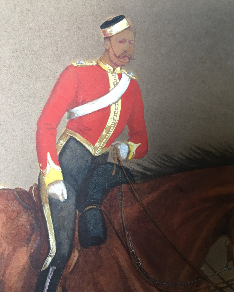 Suskin, XIXe. " Sergent Major de la garde Royale Scots Greys". 1882.-photo-3
