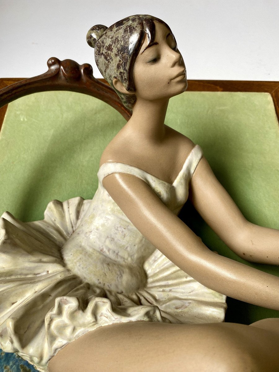 Fulgencio Garcia (1915-1994). " Ballerine". Grès . Céramique espagnole Lladro. Années 70.-photo-4