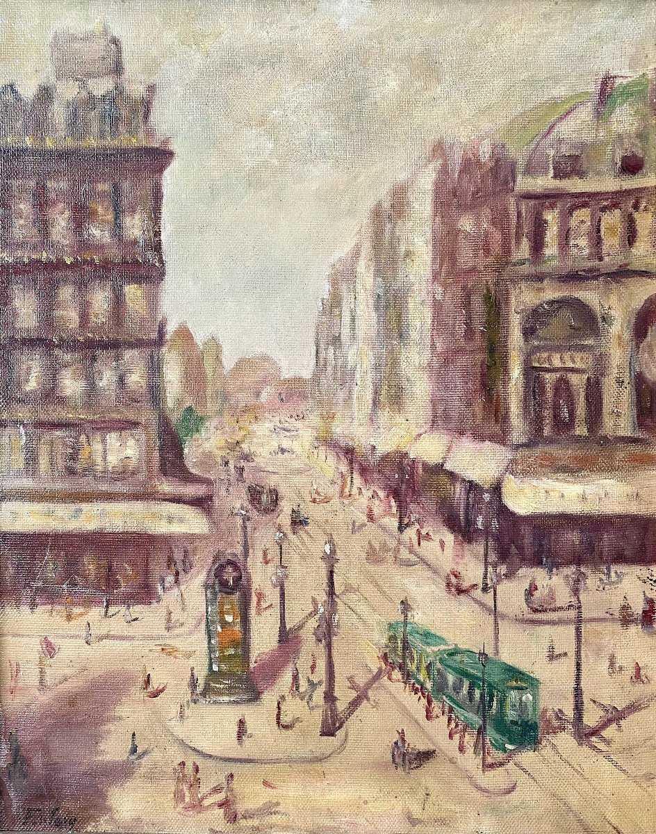 Fernand Wery (1886, Ixelles -1964 Watermael-boitsfort)." Place De Brouckère, Brussels). 1923.-photo-3