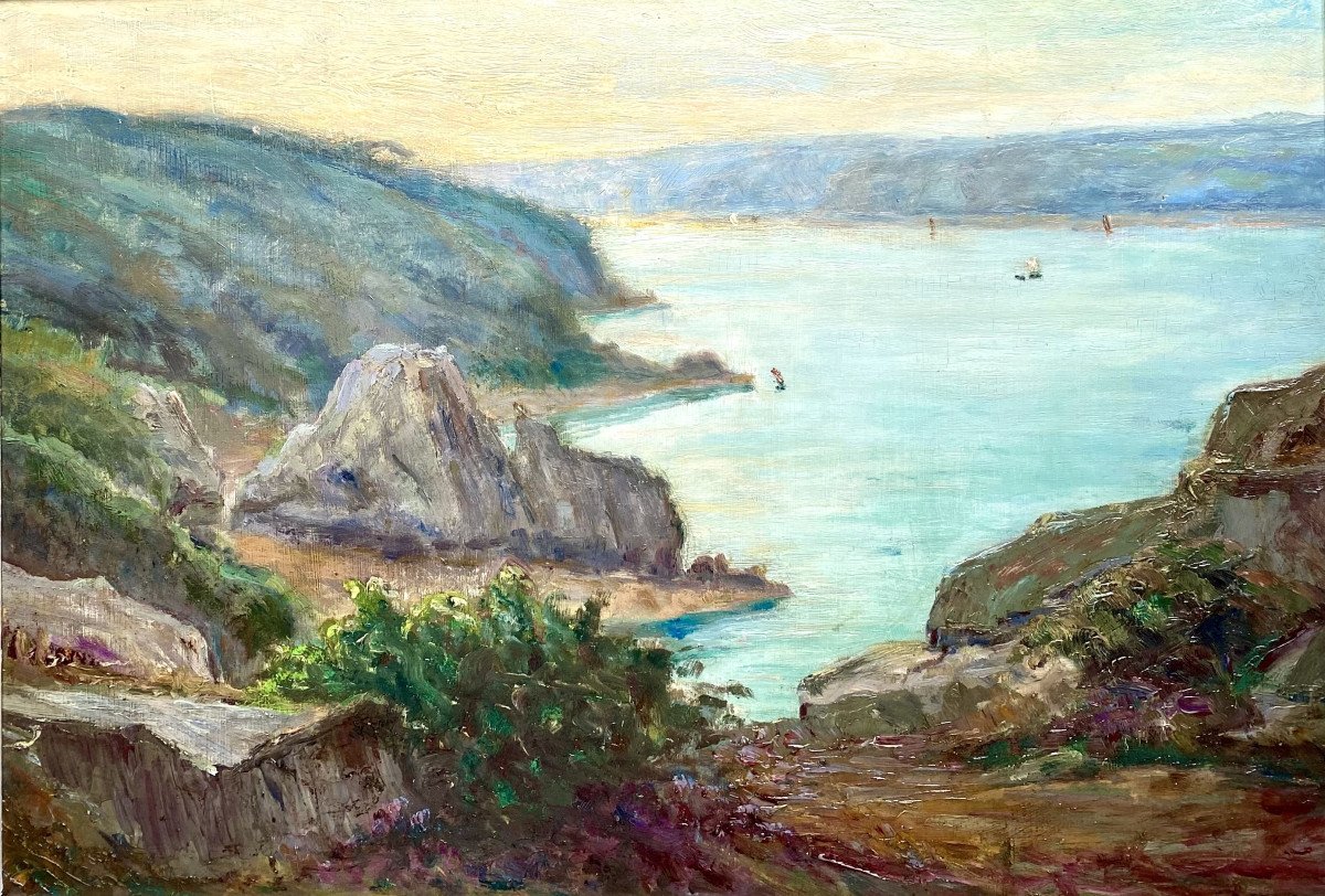 Georges Charles Crismane. "view Of Brittany". Around 1920.