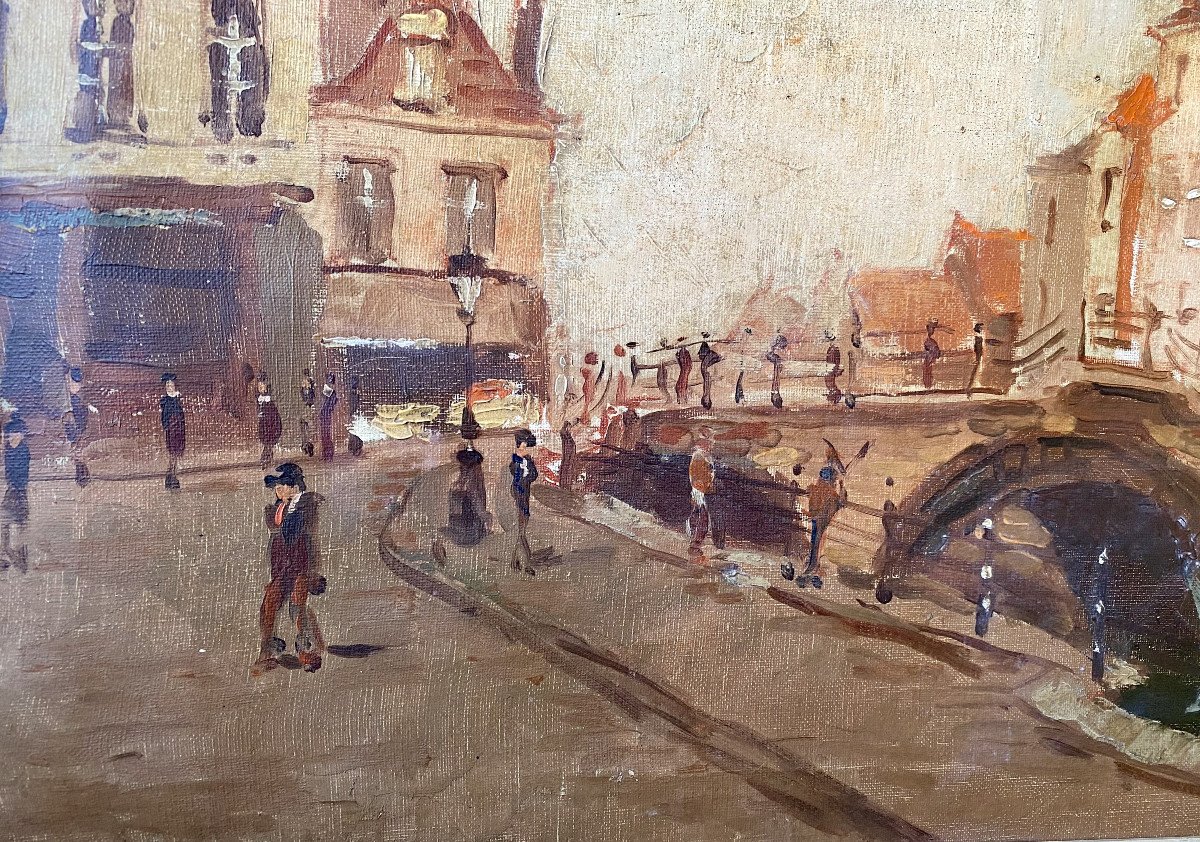 Marcel De Bruyne (20th Century). "the Old Bridge In Mechelen". 1942.-photo-2