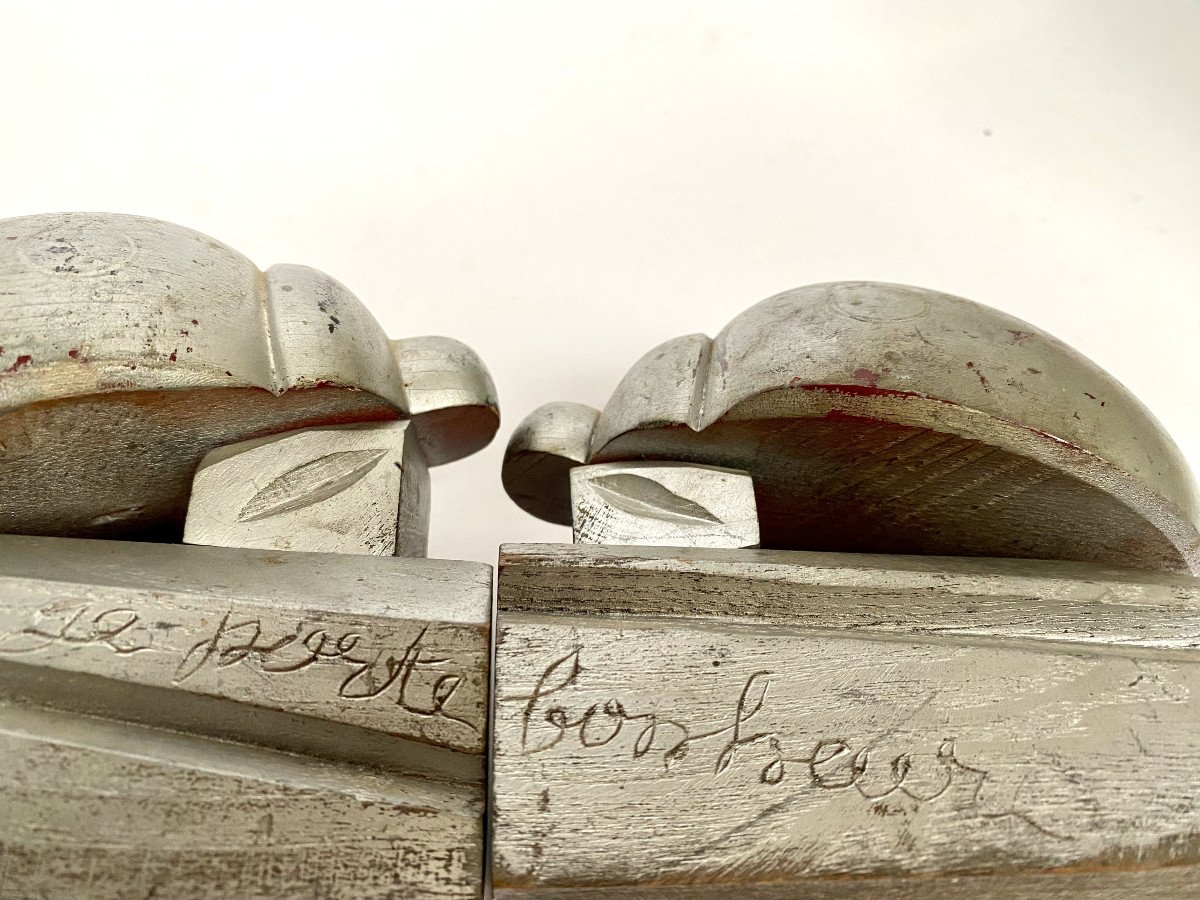 Art Deco. Wooden Ladybug Bookends. "i Bring Good Luck".-photo-2