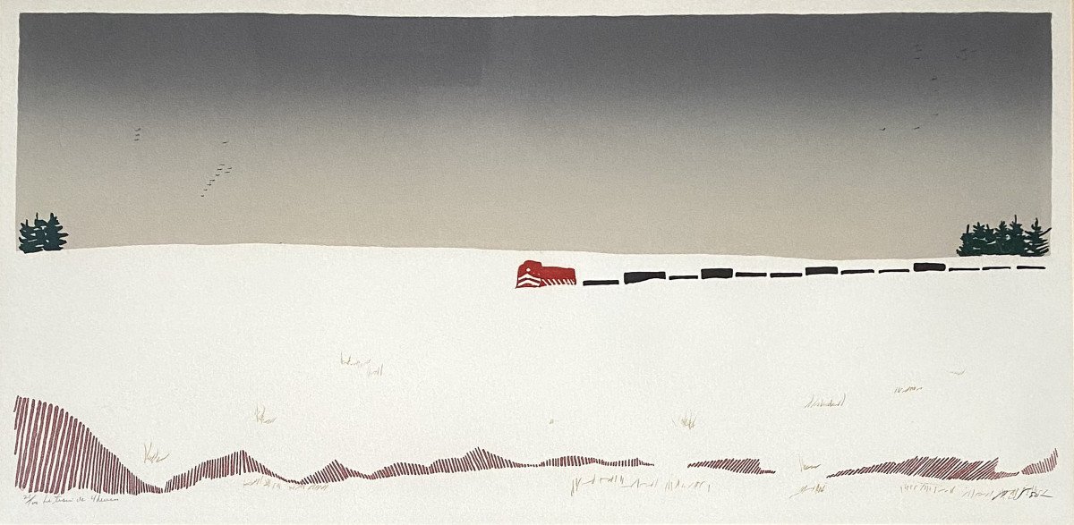 Canada. "the 4 O'clock Train". 1980. Signed Lithograph.