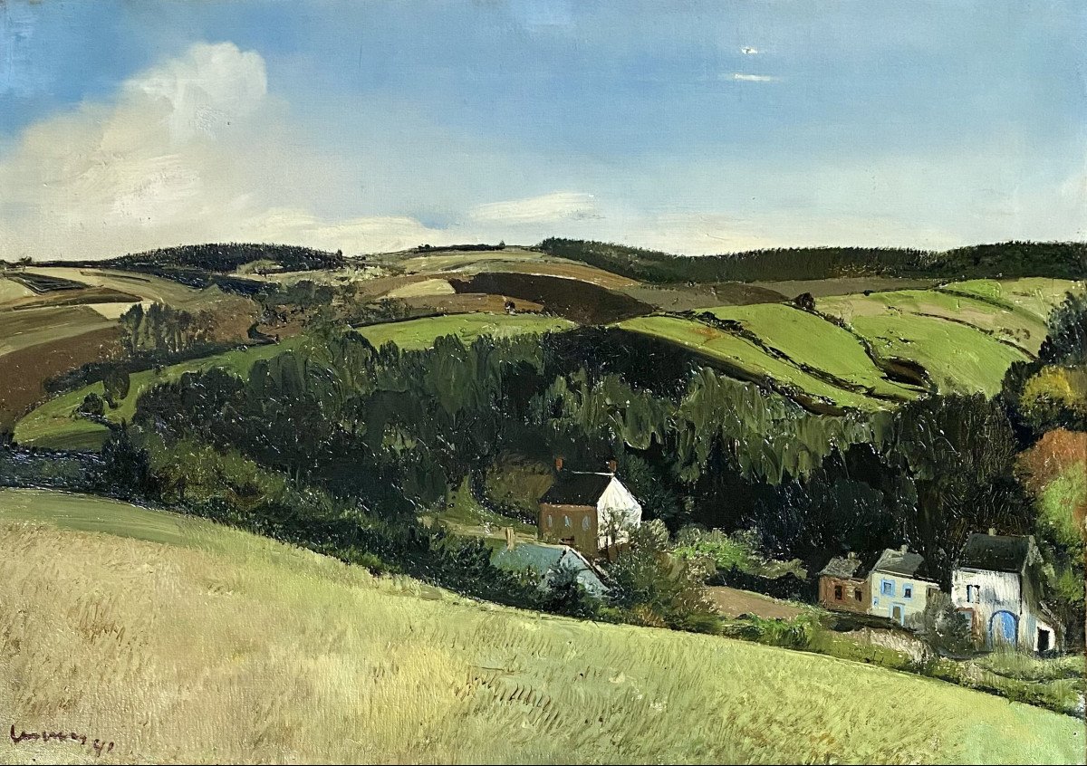 Floris Jespers (borgerhout, 1889 - Antwerp, 1965). “landscape Of The Ardennes”. 1941.