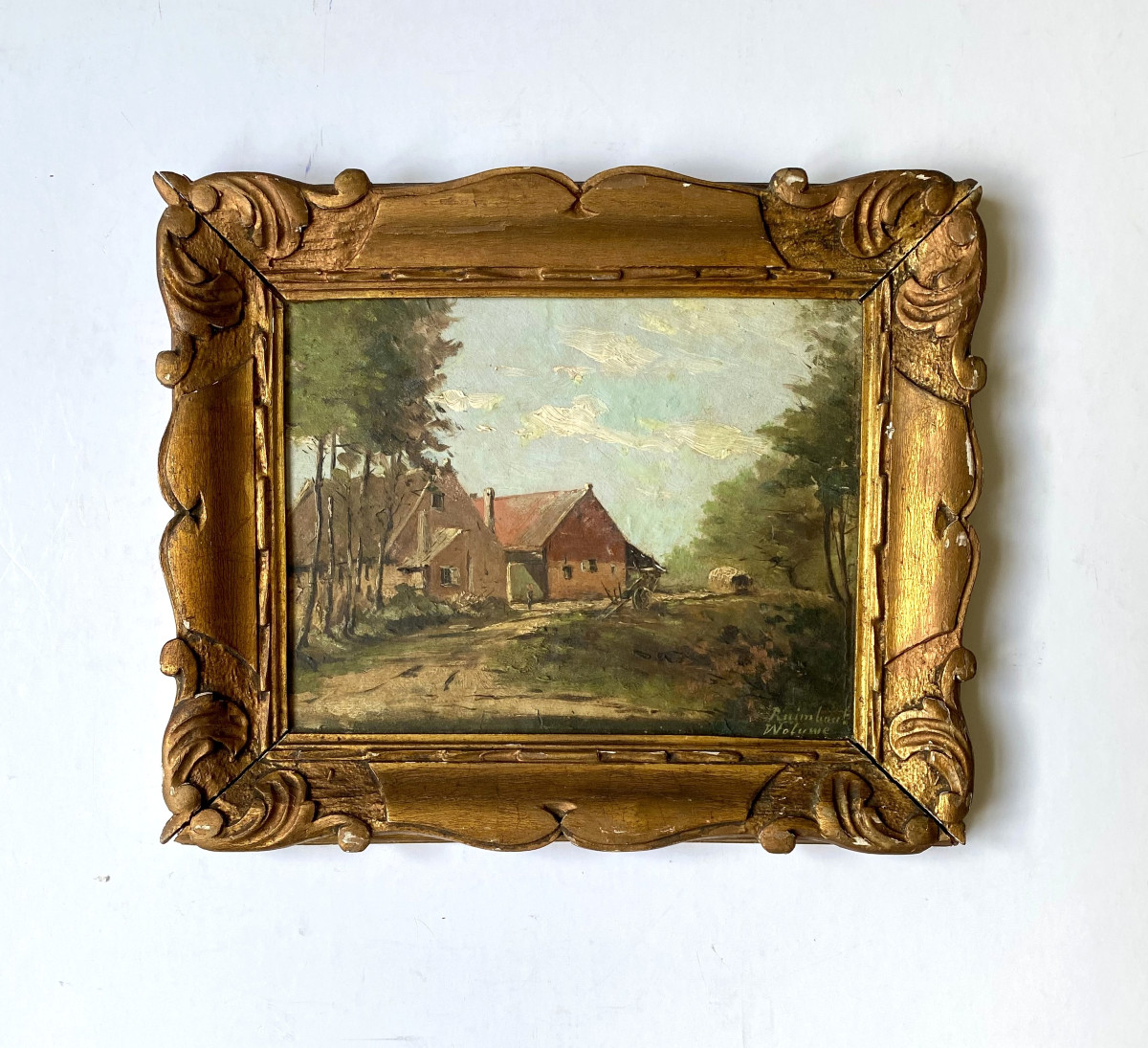 Emile Rimbout (XIXe-XXe). " Ferme à Woluwe-St- Lambert".