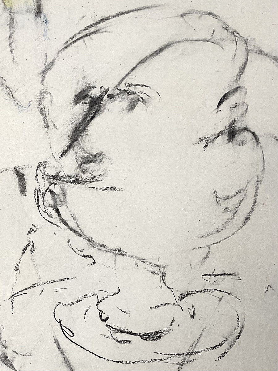 Karel Dierickx (1940-2014, Ghent). "hi". 1968. Drawing.-photo-1