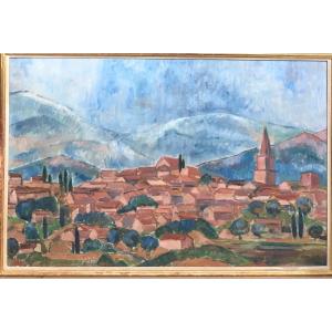 French School. "view Of Provence". Early Twentieth.
