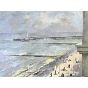 Maud Gerard (1915-2013). Ostend “the Dike”. The 50's.