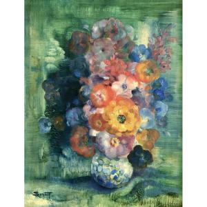 Paul Sortet (1905-1966). “flowers.” 1940s.