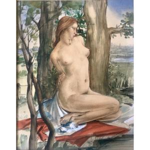 Gustaaf De Bruyne (mechelen, 1914 - 1981). “female Nude”. 1944.