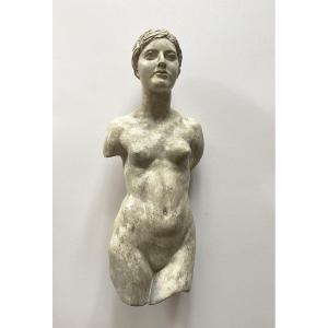 Fernand Debonnaires (1907-1997). Original Plaster. "femme à l'Antique". 1930s.