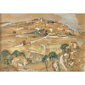 Roger Thomas (1912-1978). "grand-gallargues, Hérault". 1951.