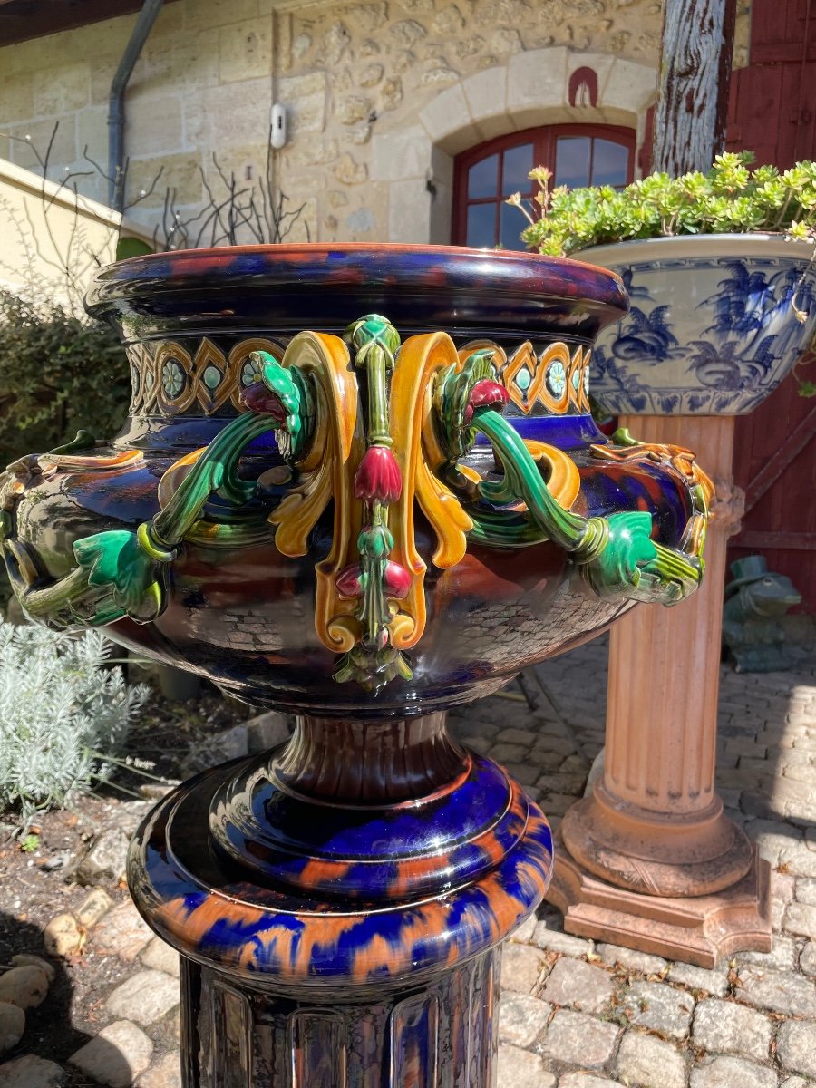 Spectacular Slip Planter Circa 1870-photo-3