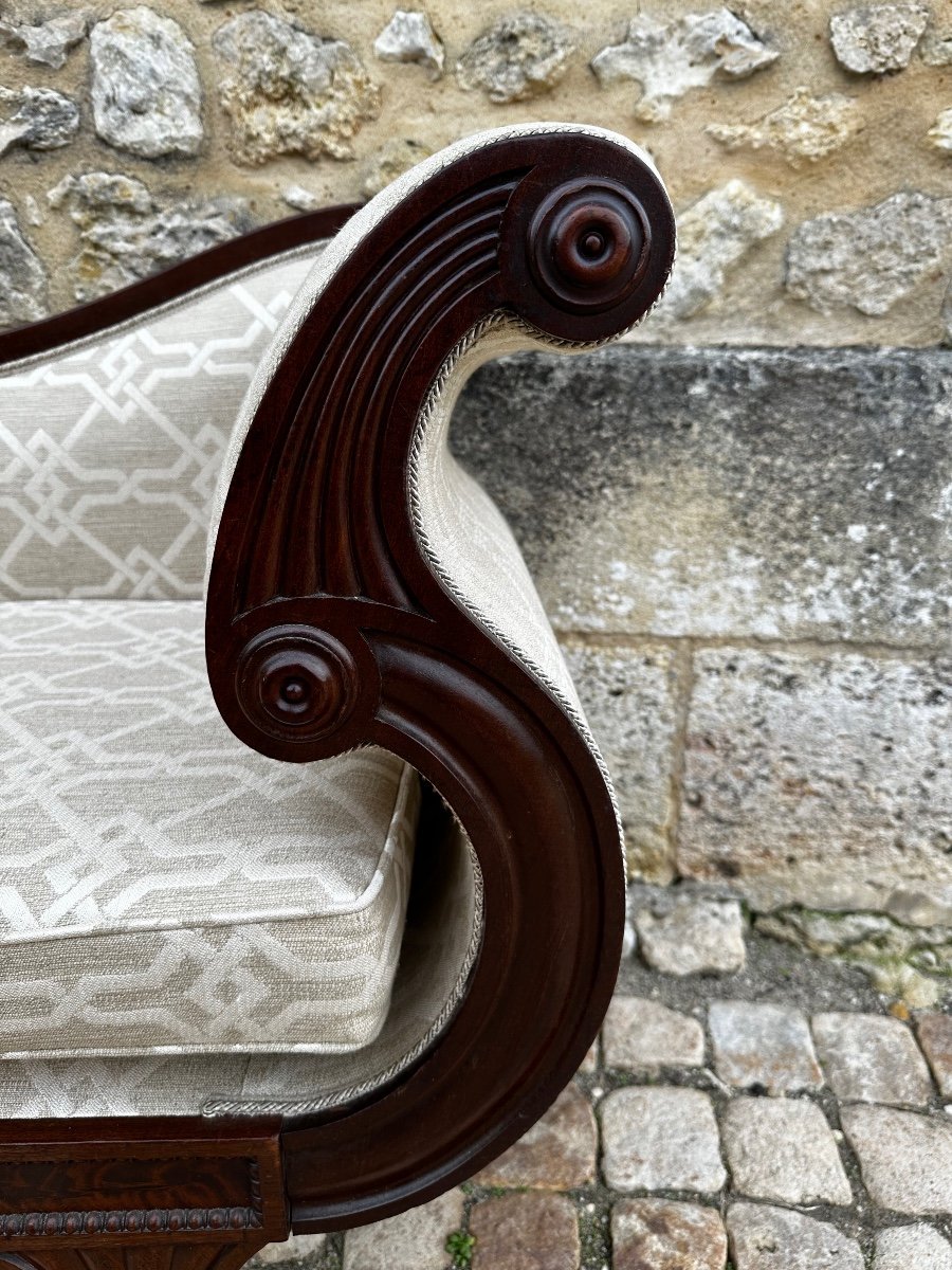 English Mahogany Daybed, 19th Century-photo-4