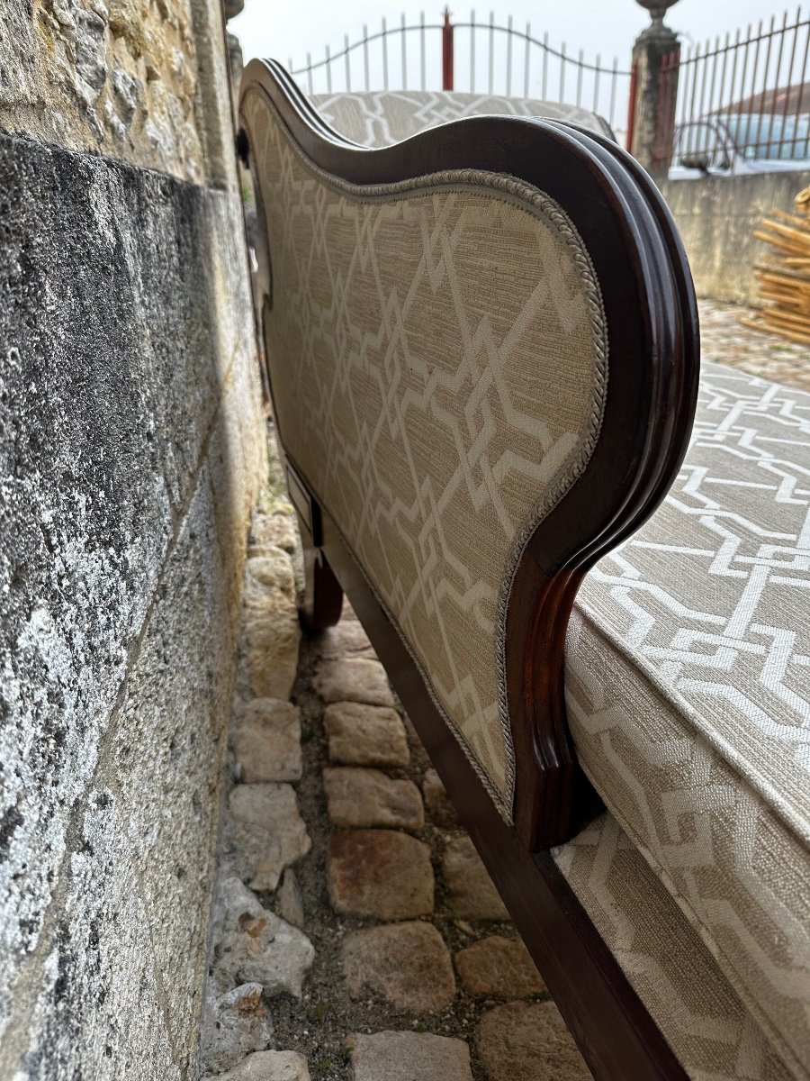 English Mahogany Daybed, 19th Century-photo-8