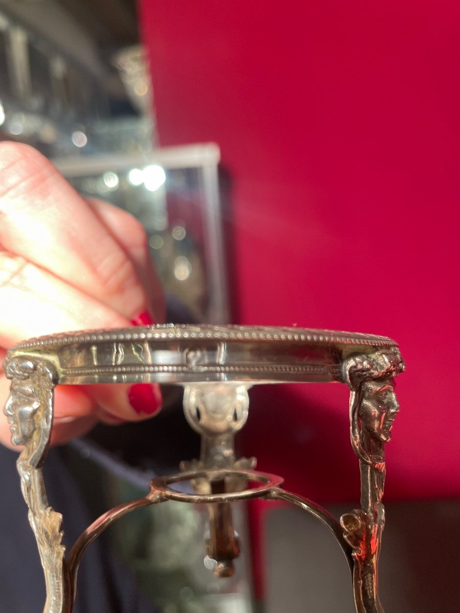 4 Salt Cellars And A Mustard Pot In Silver 1st Rooster. -photo-6