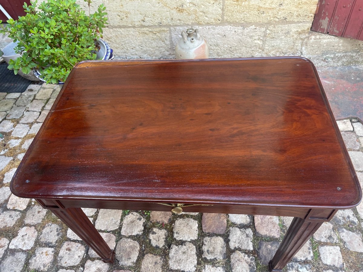 Louis XVI Period Cuban Mahogany Cabaret Writing Table -photo-2