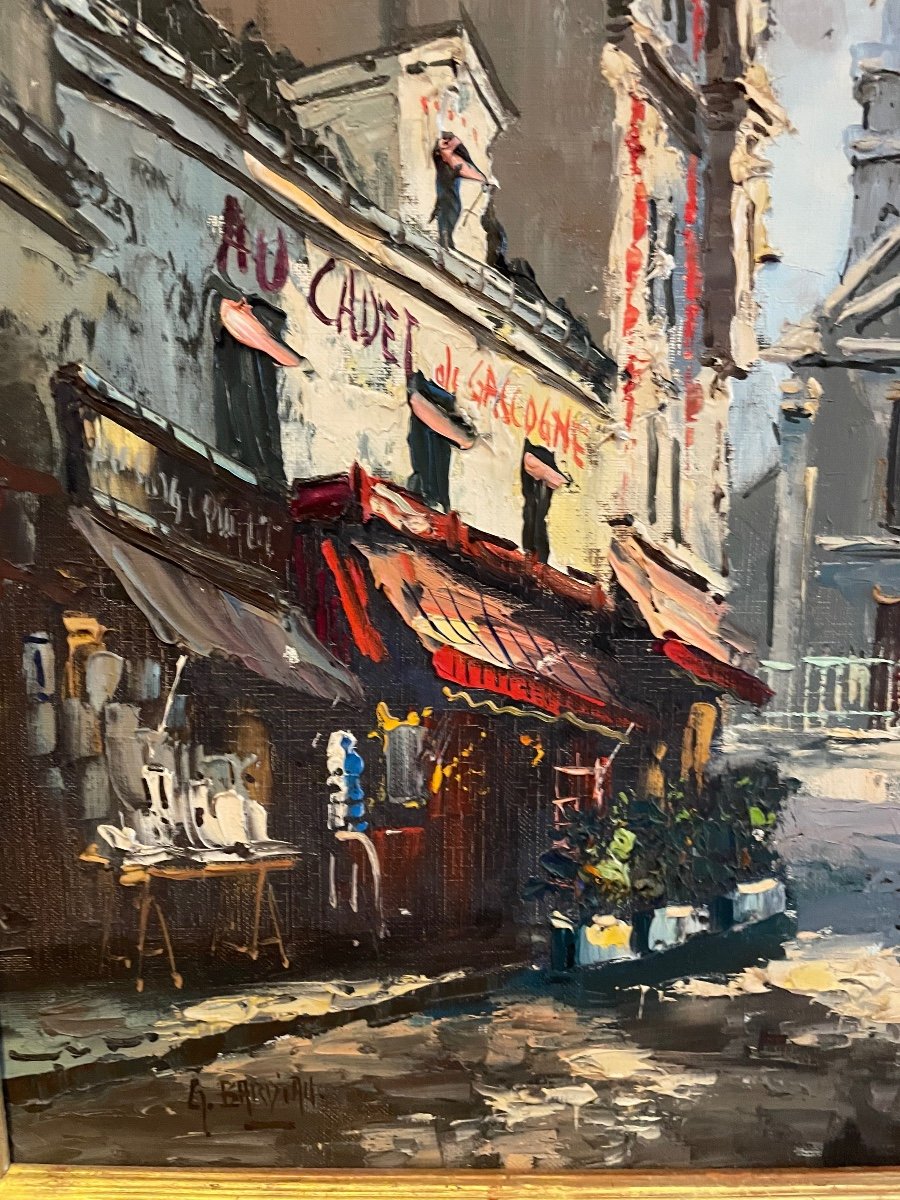 Oil On Canvas Signed G. Bardiau Representing A View Of Montmartre In Paris -photo-3