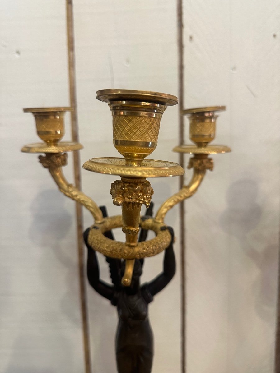 Pair Of Empire Period Candelabra -photo-4