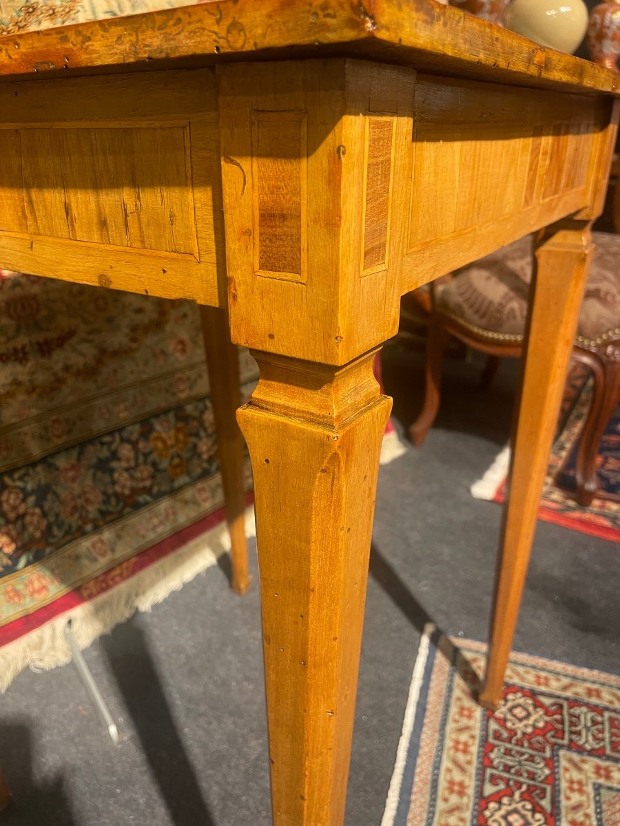 Small Directoire Period Marquetry Games Table -photo-4