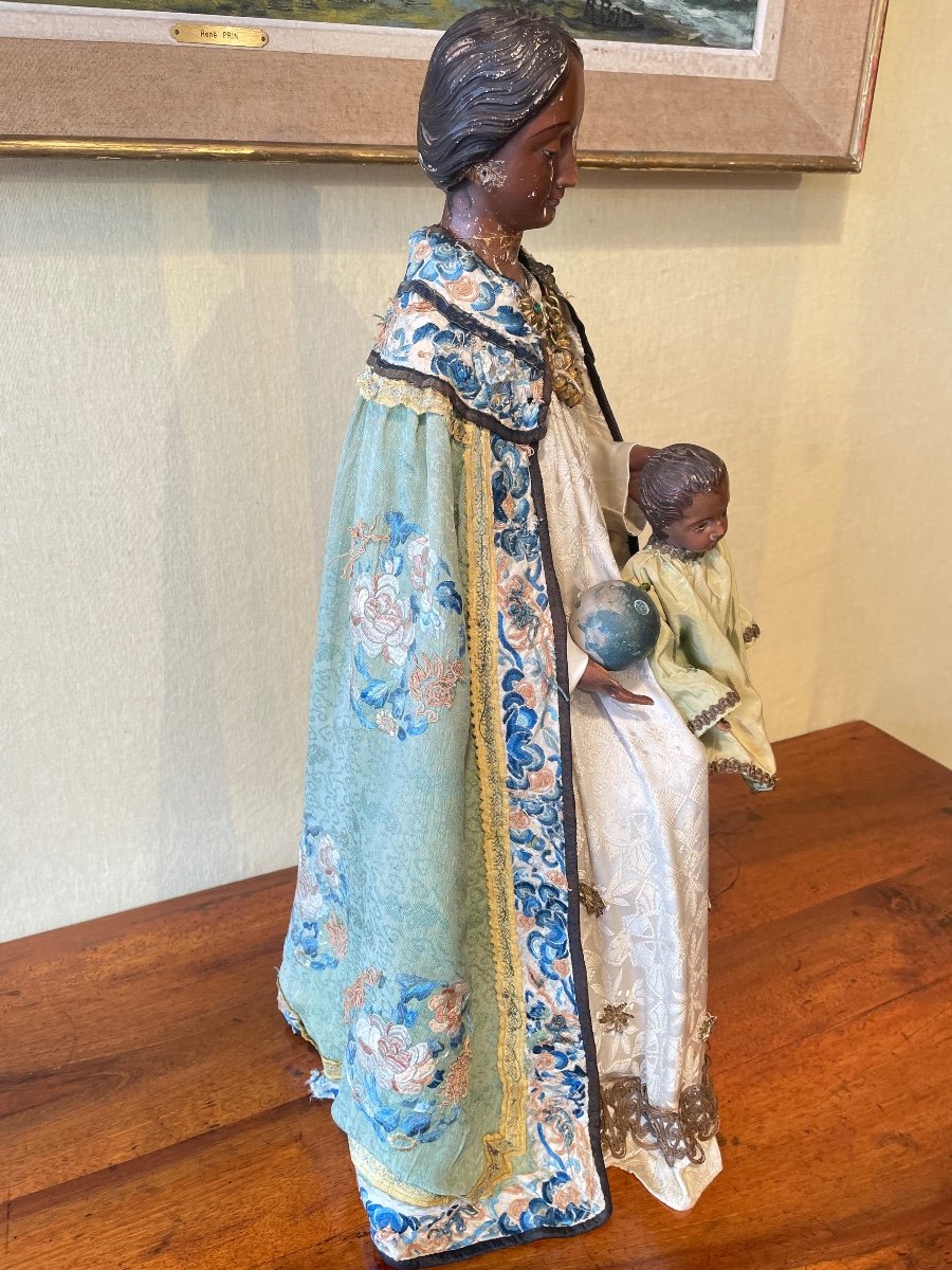 Vierge Noire à L’enfant époque 18 éme -photo-2