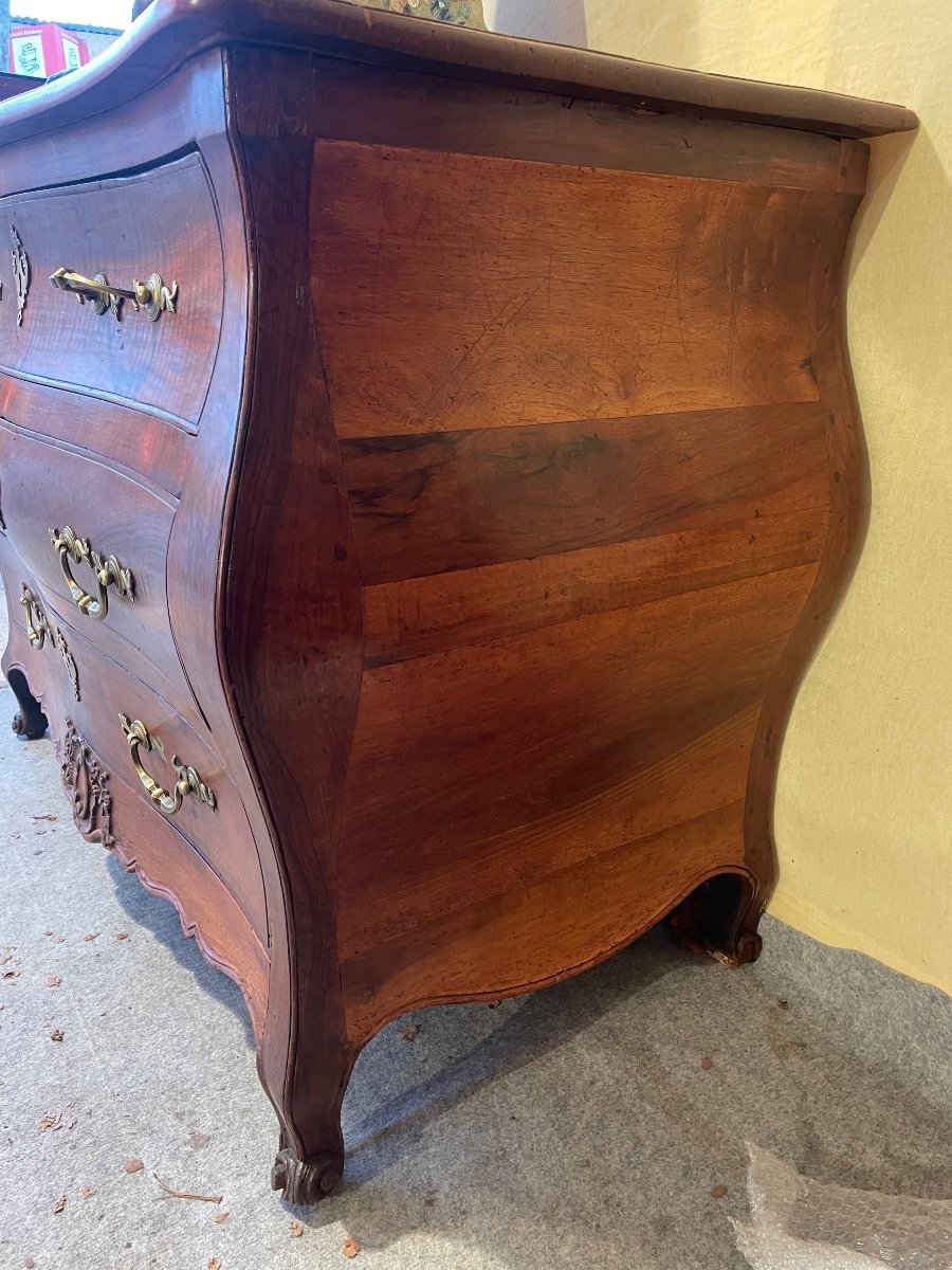 Louis XV Period Walnut Tombs Chest Of Drawers -photo-3