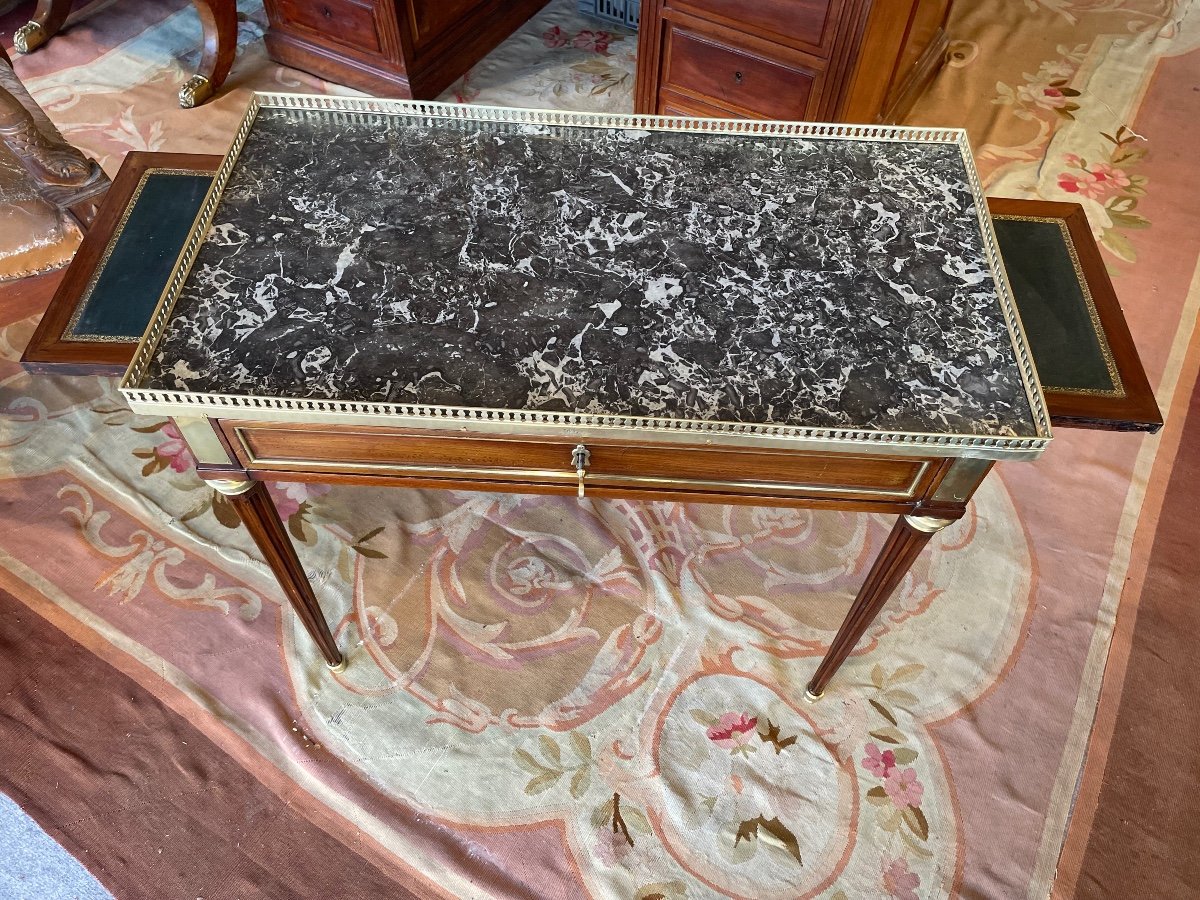 Louis XVI Style Serving Table Forming A Desk And Games Table -photo-3