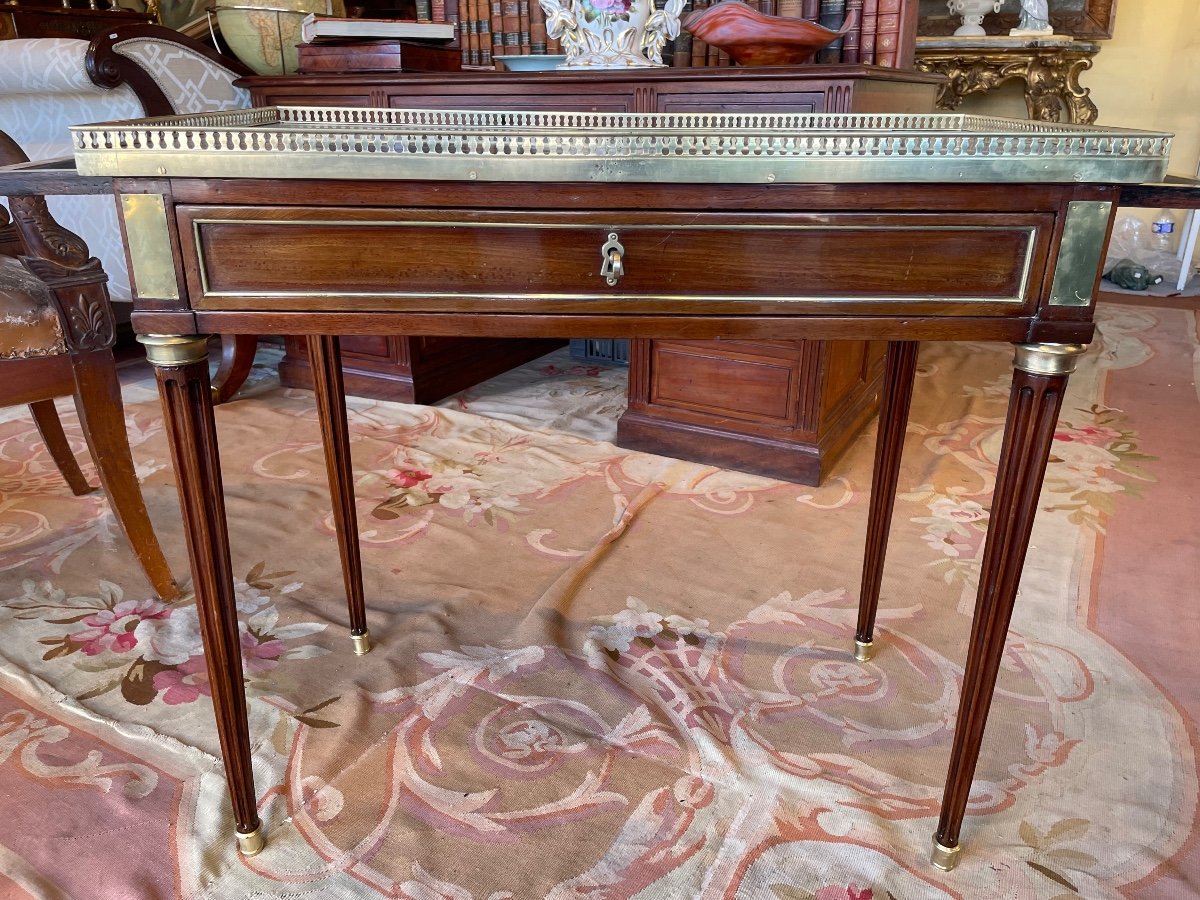 Table Desserte Formant Bureau Et Table à Jeux De Style Louis XVI -photo-4