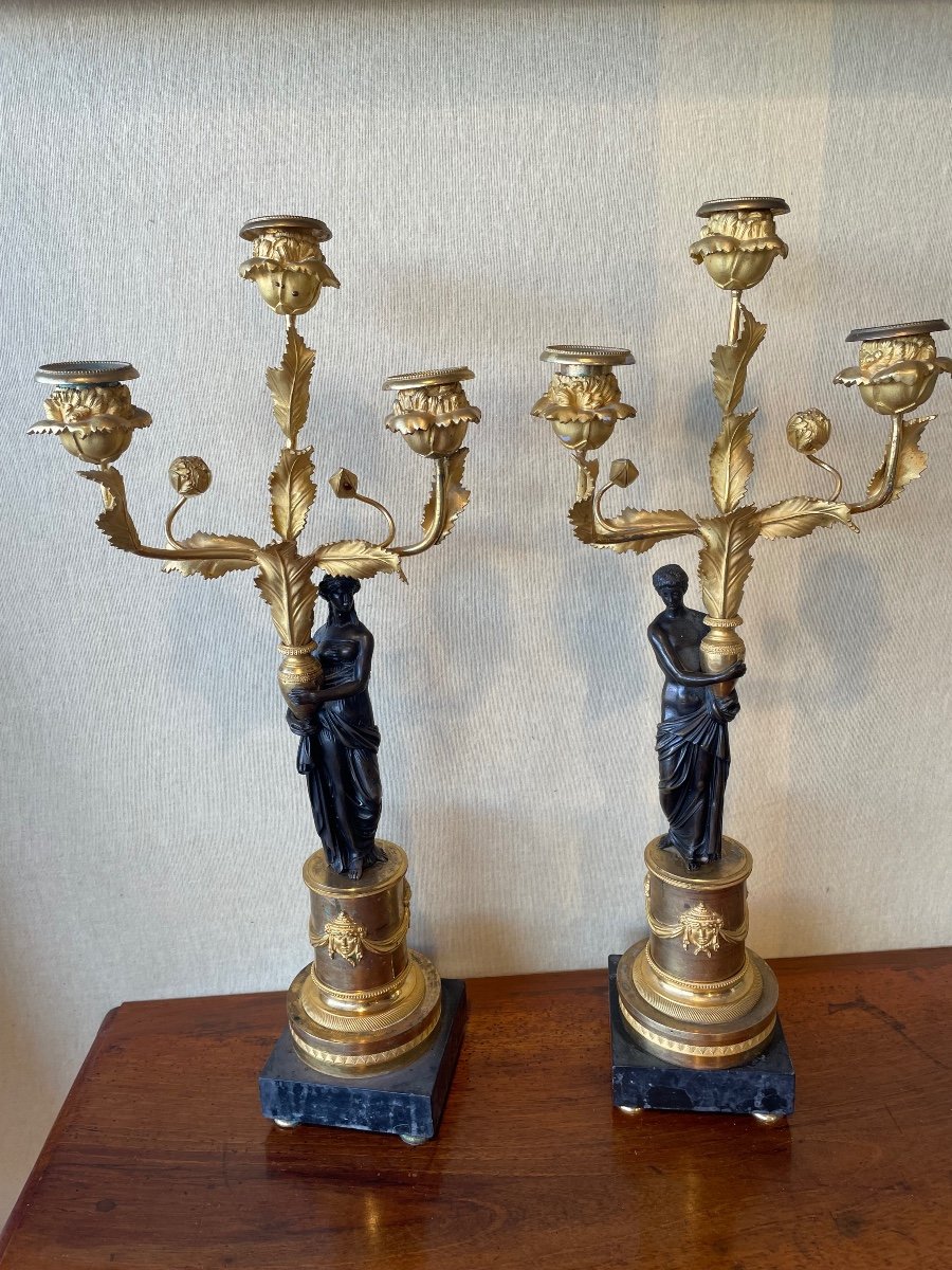 Pair Of Directoire Period Candelabras