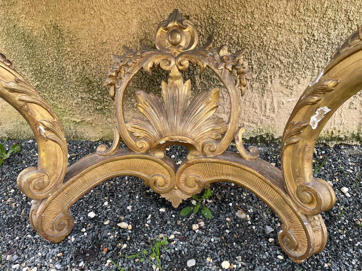 Console En Bois Doré De Style Louis XV -photo-5