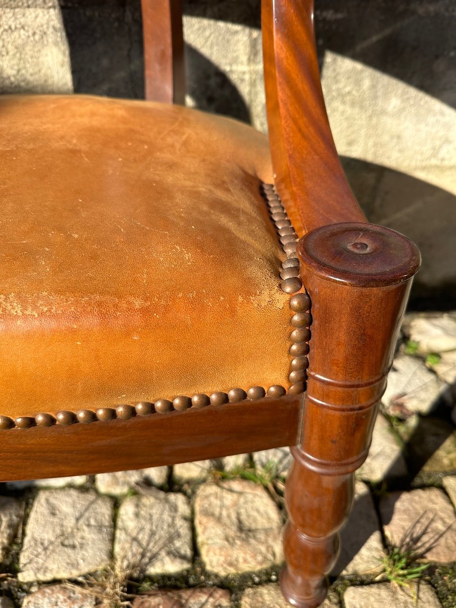 Fauteuil de bureau D’époque Empire, Pieds Jacob -photo-2