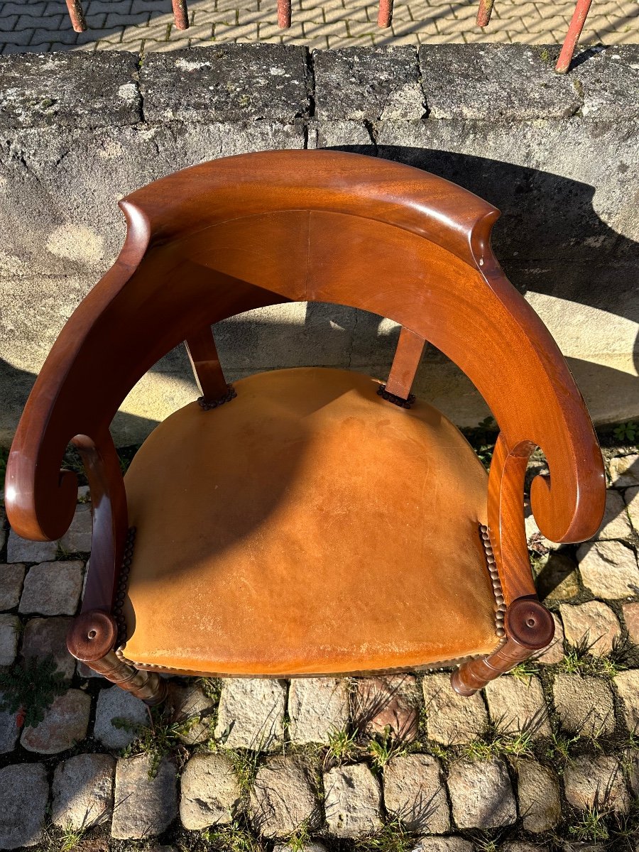 Fauteuil de bureau D’époque Empire, Pieds Jacob -photo-2