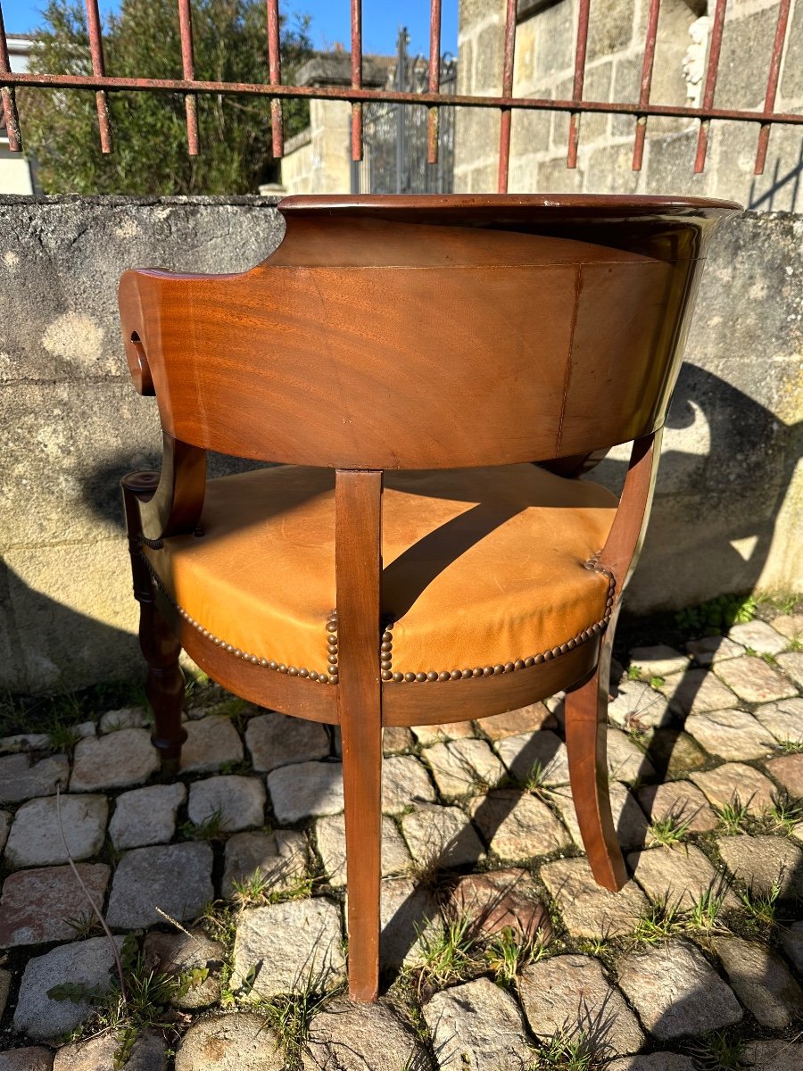 Fauteuil de bureau D’époque Empire, Pieds Jacob -photo-3