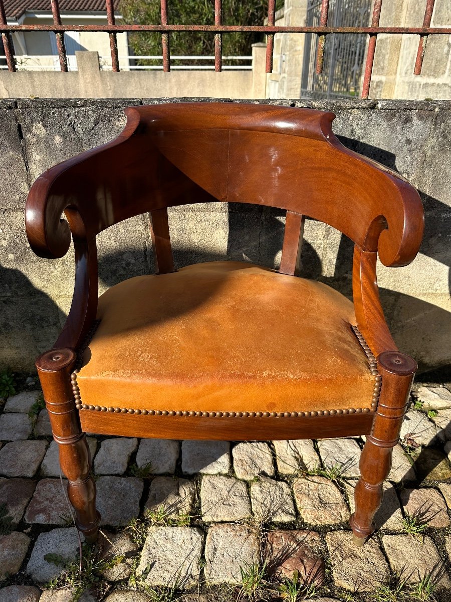 Fauteuil de bureau D’époque Empire, Pieds Jacob 