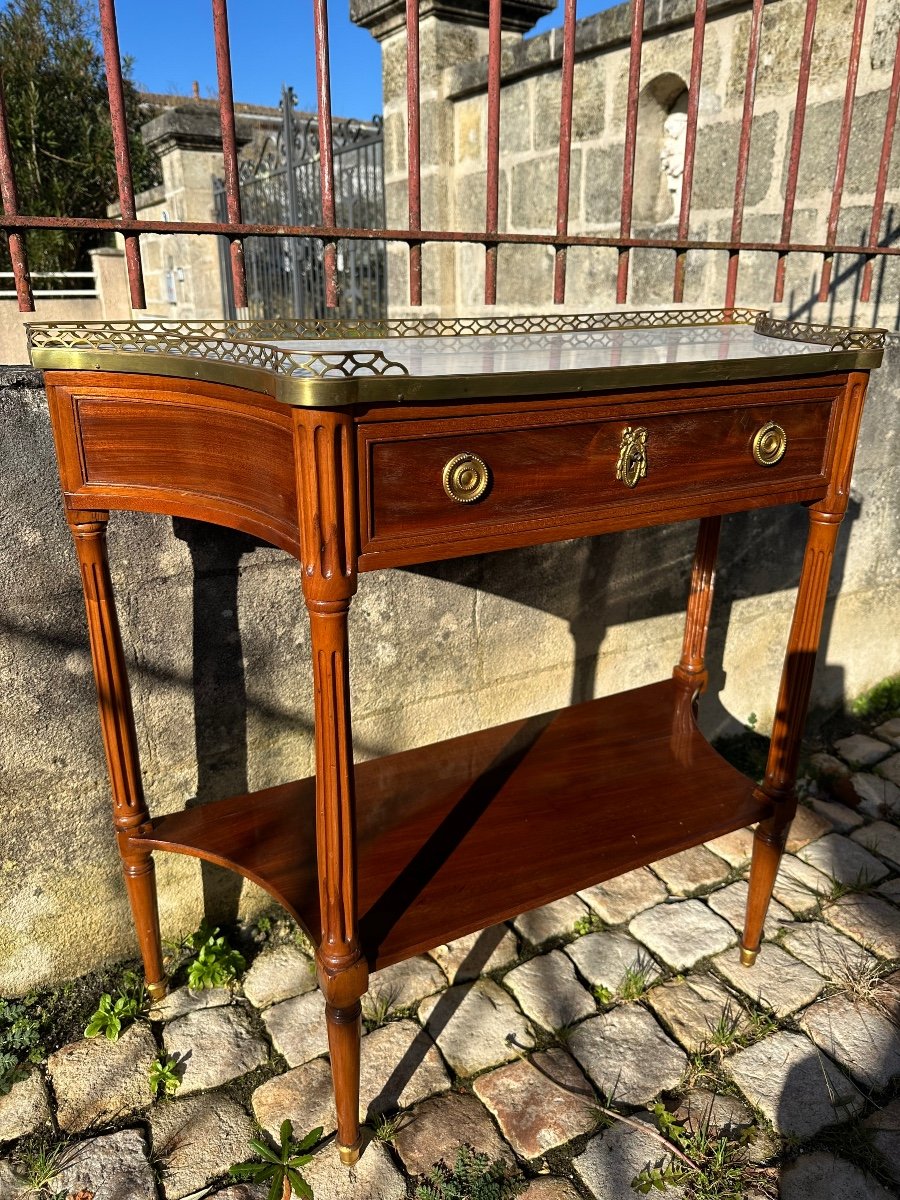 Louis XVI Period Concave Mahogany Desert -photo-2