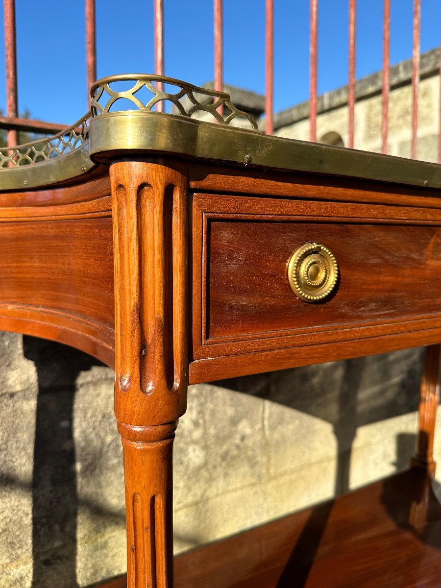 Louis XVI Period Concave Mahogany Desert -photo-4