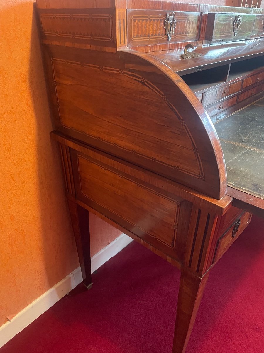 Louis XVI Period Marquetry Cylinder Desk -photo-5