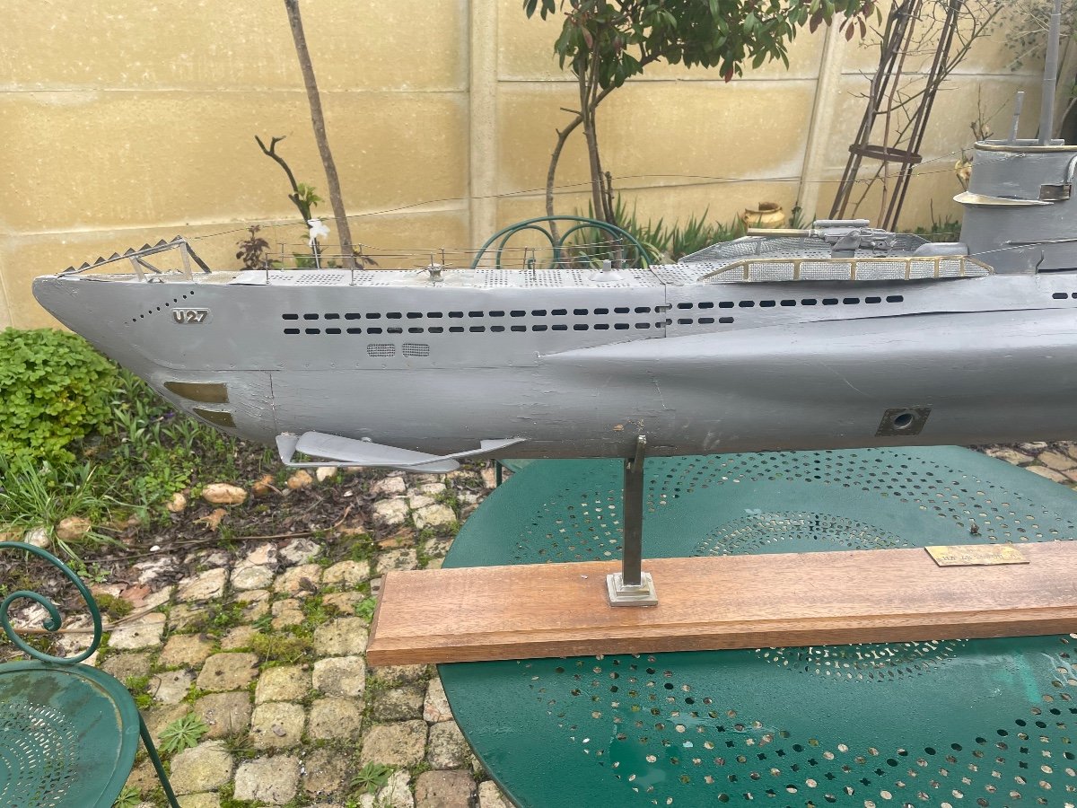 Maquette De Sous-marins Allemand De La Seconde Guerre Mondiale U- Boat-27-photo-2