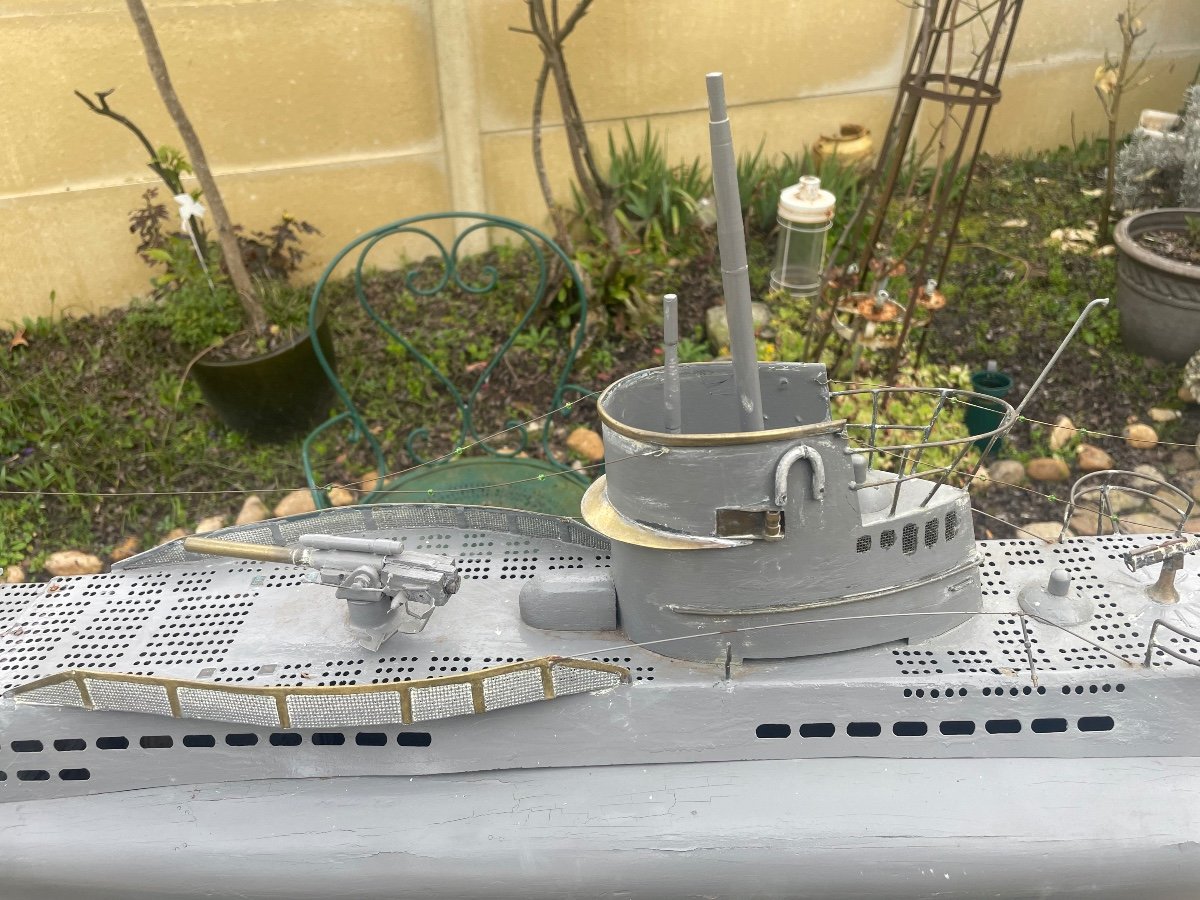 Maquette De Sous-marins Allemand De La Seconde Guerre Mondiale U- Boat-27-photo-4