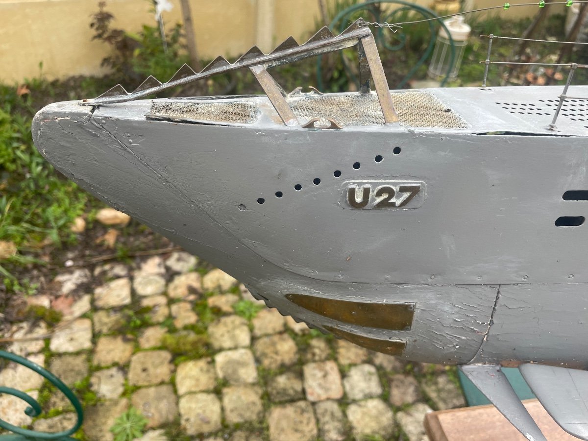 Maquette De Sous-marins Allemand De La Seconde Guerre Mondiale U- Boat-27-photo-3