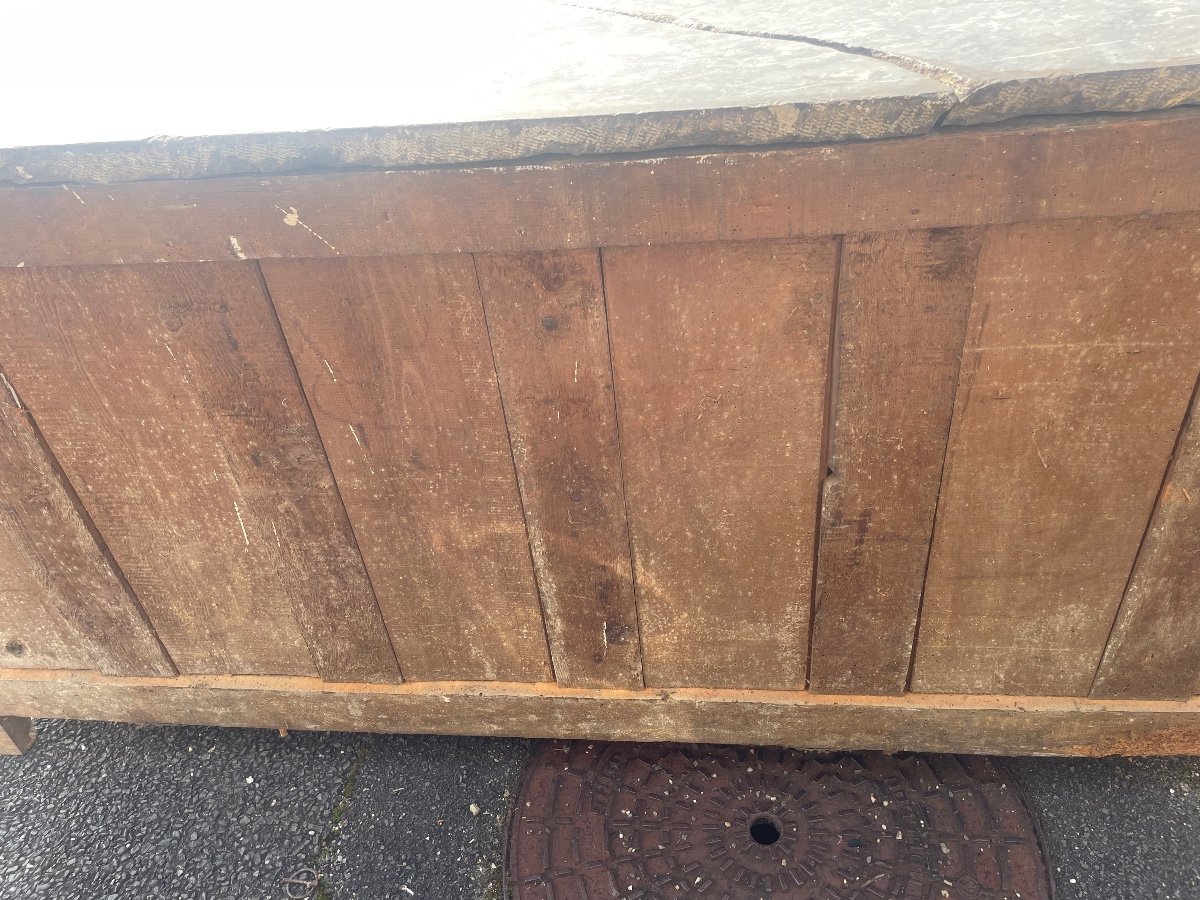 Louis XV Period Sideboard In Oak And Fir -photo-1