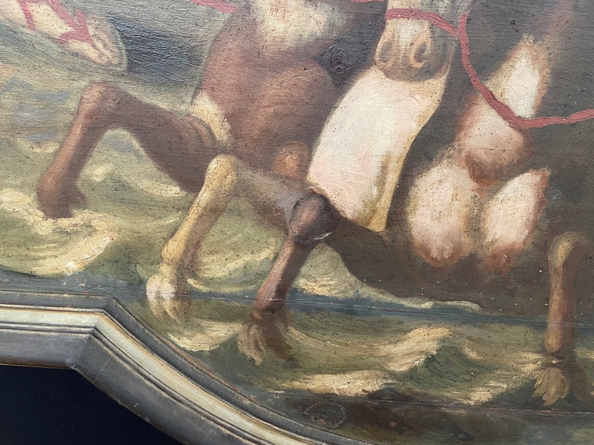 17th Century Spanish School Depicting Neptune And Artemis On Their Respective Chariots -photo-3