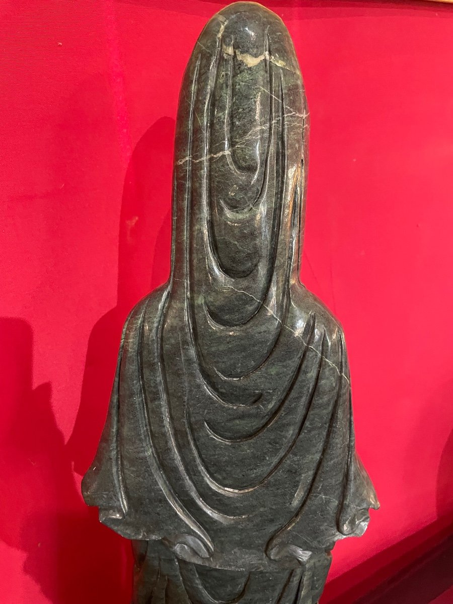 Chinese Sea Green Marble Goddess-photo-2