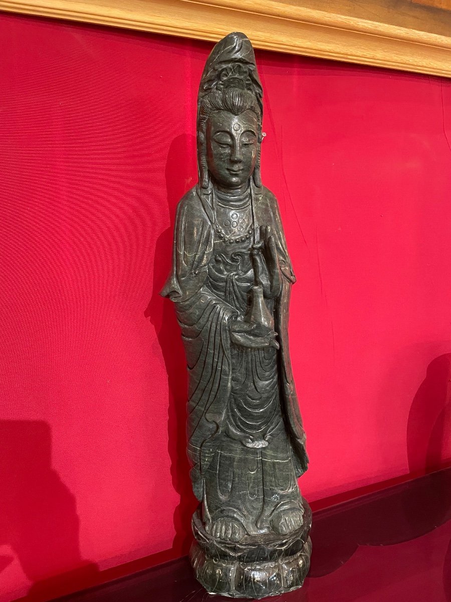 Chinese Sea Green Marble Goddess