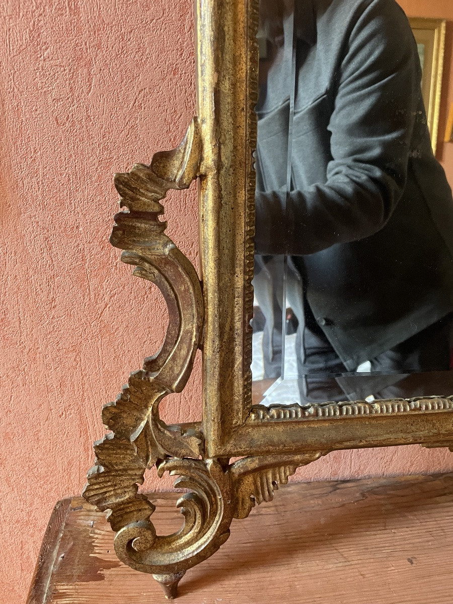 Italian Louis XV Style Giltwood Mirror -photo-3